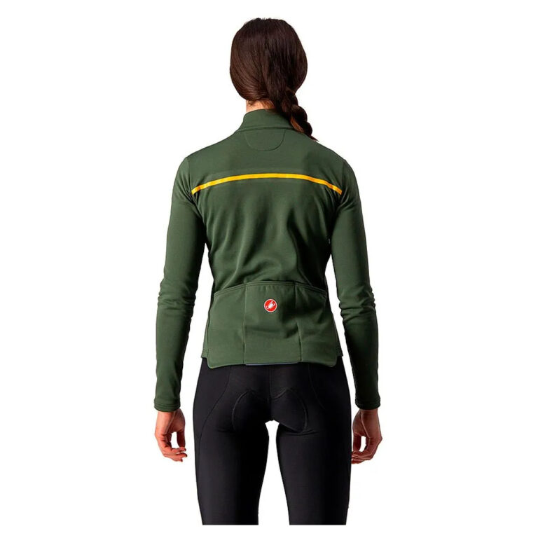 Castelli Sinergia 2 Long Sleeve Jersey L Military Green / Saffron - XL Military Green / Saffron - Image 2