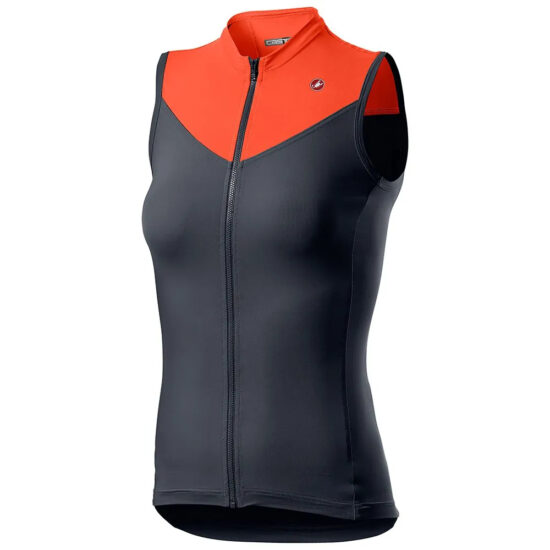 Castelli Solaris Sleeveless Jersey XS Dark Steel Blue / Brillant Pink - L Dark Steel Blue / Brillant Pink