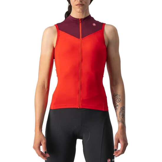 Castelli Solaris Sleeveless Jersey S Red / Bordeaux - L Red / Bordeaux