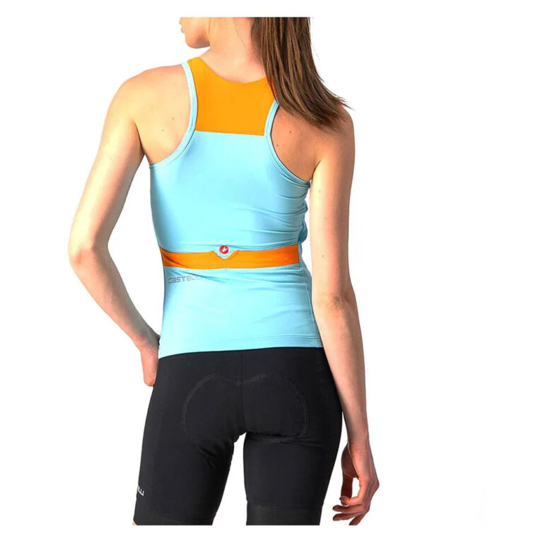 Castelli Solaris Sleeveless Jersey XS Skylight / Pop Orange - XL Skylight / Pop Orange - Image 2