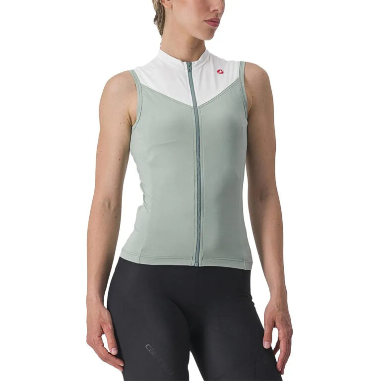 Castelli Solaris Sleeveless Jersey S Green Defender / Ivory - XL Green Defender / Ivory