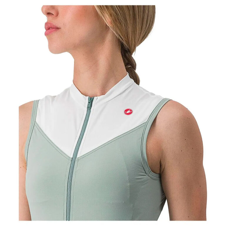 Castelli Solaris Sleeveless Jersey S Green Defender / Ivory - XL Green Defender / Ivory - Image 4