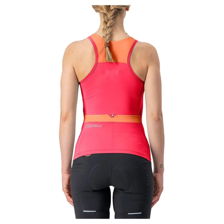 Castelli Solaris Sleeveless Jersey S Soft Orange / Hibiscus - Image 2