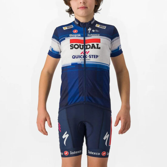 Castelli Soudal Quick-Step 2023 Short Sleeve Jersey 10 Years Dark Blue / White - 8 Years Dark Blue / White