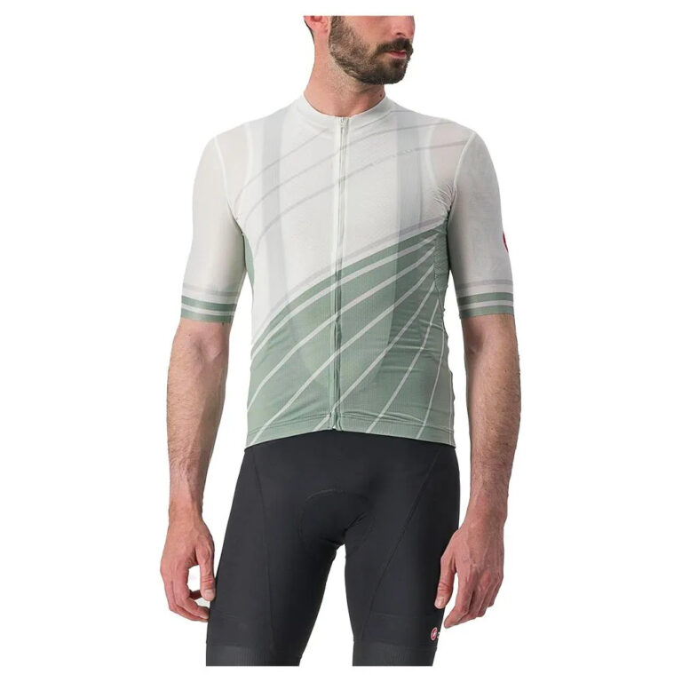 Castelli Speed Strada Short Sleeve Jersey M Ivory / Defender Green - XL Ivory / Defender Green