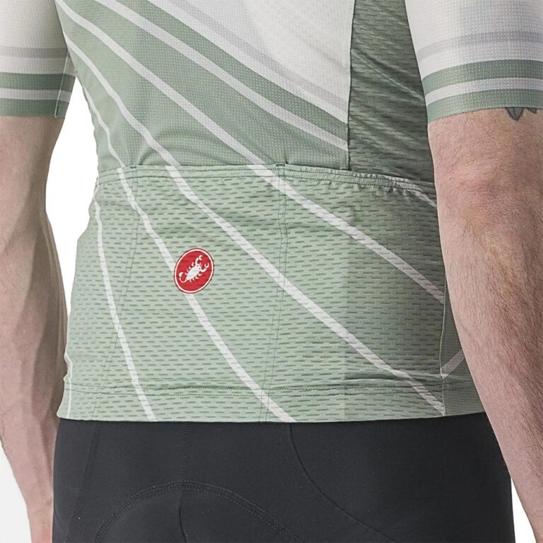 Castelli Speed Strada Short Sleeve Jersey M Ivory / Defender Green - XL Ivory / Defender Green - Image 3