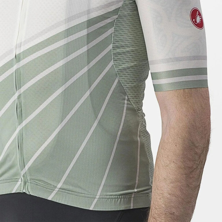 Castelli Speed Strada Short Sleeve Jersey M Ivory / Defender Green - XL Ivory / Defender Green - Image 4