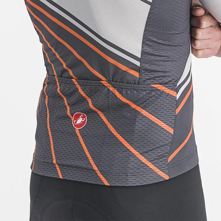 Castelli Speed Strada Short Sleeve Jersey M Moon Grey / Dark Grey / Scarlet Ibis - Image 4