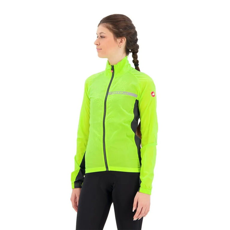 Castelli Squadra Stretch Jacket XS Electric Lime / Dark Grey - XL Electric Lime / Dark Grey - Image 3