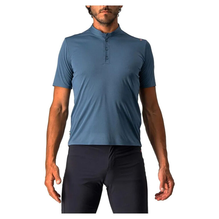 Castelli Tech 2 Short Sleeve Polo M Light Steel Blue - XL Light Steel Blue