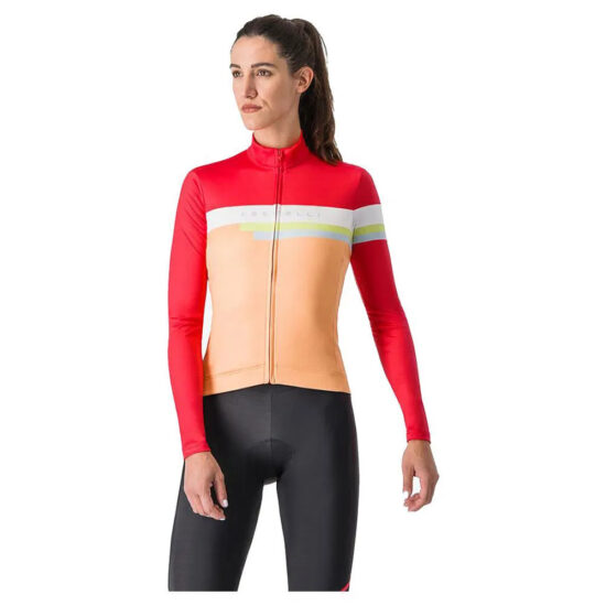 Castelli Tornare Long Sleeve Jersey S Dark Grey / Soft Orange - M Dark Grey / Soft Orange