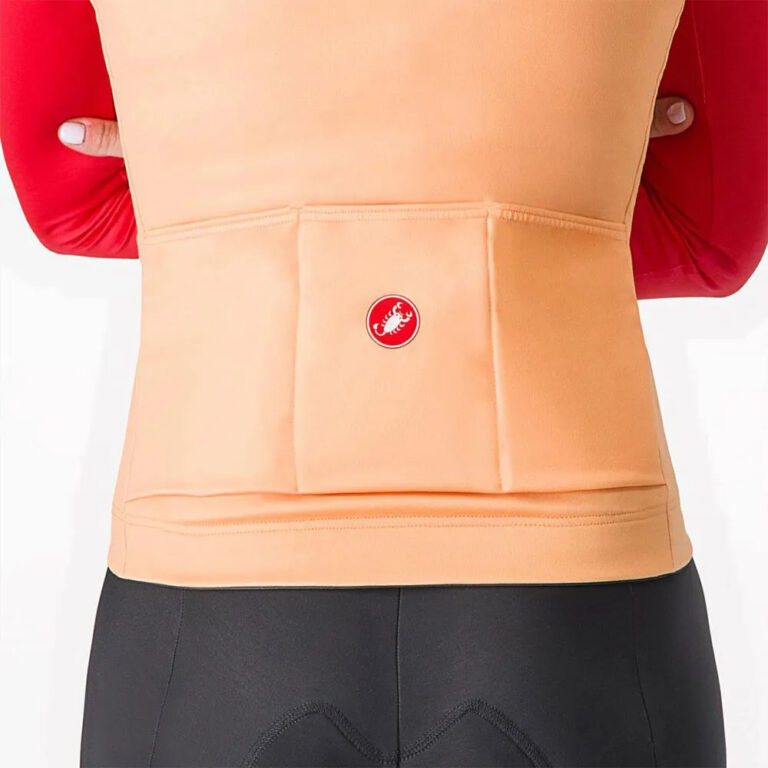 Castelli Tornare Long Sleeve Jersey S Dark Grey / Soft Orange - M Dark Grey / Soft Orange - Image 3