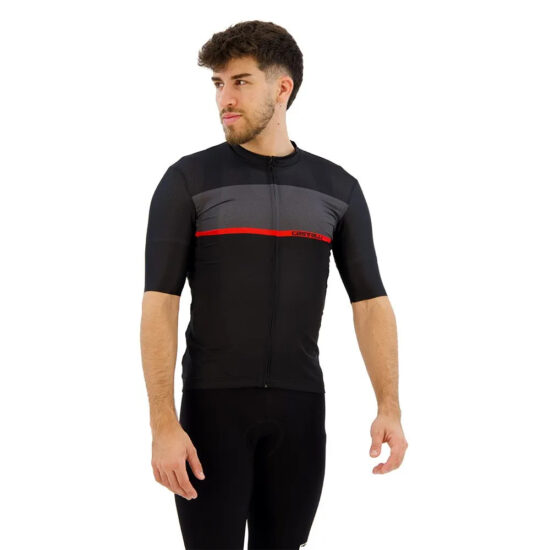 Castelli Tradizione Short Sleeve Jersey M Light Black / Dark Gray-Red - 2XL Light Black / Dark Gray-Red