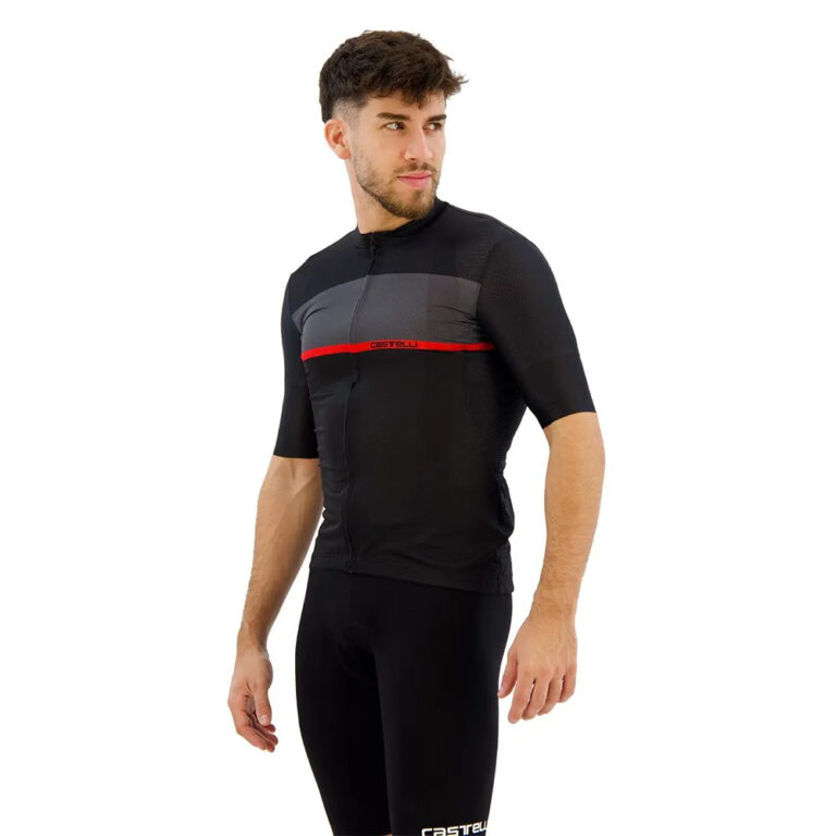 Castelli Tradizione Short Sleeve Jersey M Light Black / Dark Gray-Red - 2XL Light Black / Dark Gray-Red - Image 3