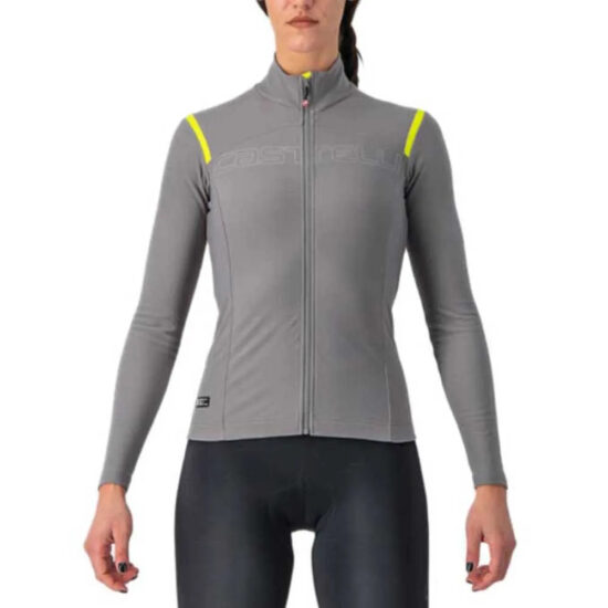 Castelli Tutto Nano RoS Long Sleeve Jersey S Nickel Grey / Brilliant Yellow - L Nickel Grey / Brilliant Yellow