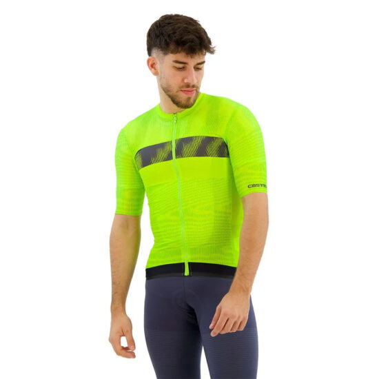 Castelli Unlimited Endurance Short Sleeve Jersey M Electric Lime / Dark Gray - 2XL Electric Lime / Dark Gray