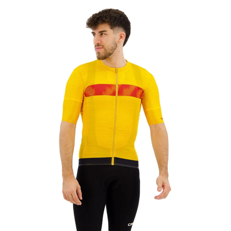 Castelli Unlimited Endurance Short Sleeve Jersey XL Goldenrod / Rich Red