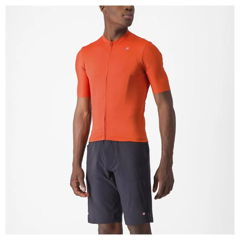 Castelli Unlimited Entrata 2 Short Sleeve Jersey M Orange Rust / Gray - Image 3