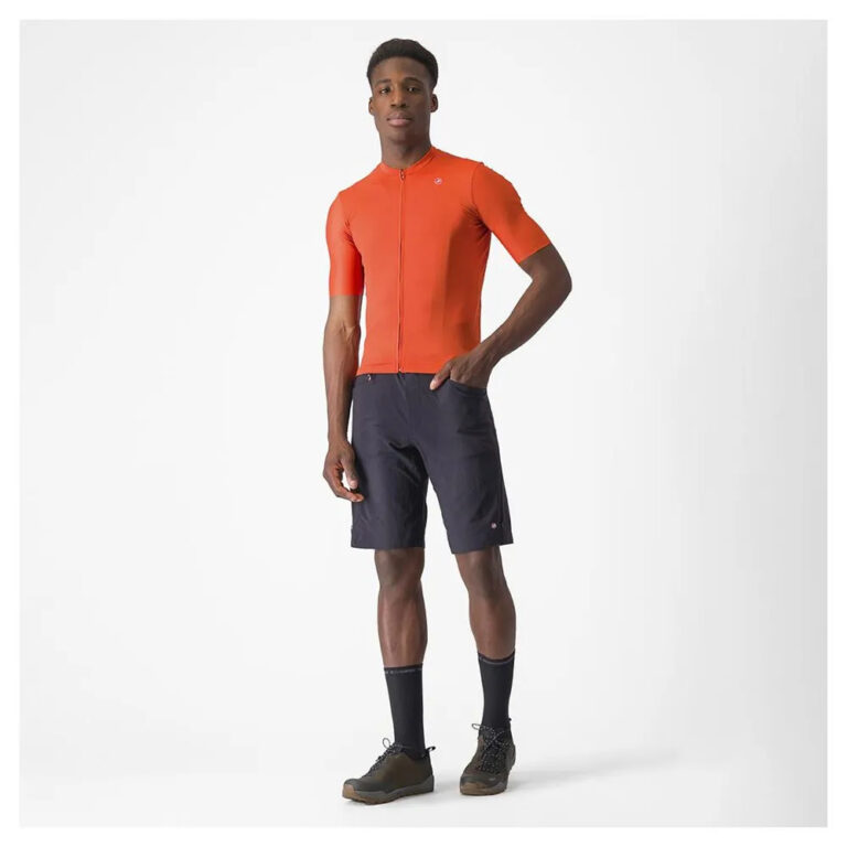 Castelli Unlimited Entrata 2 Short Sleeve Jersey M Orange Rust / Gray - Image 7