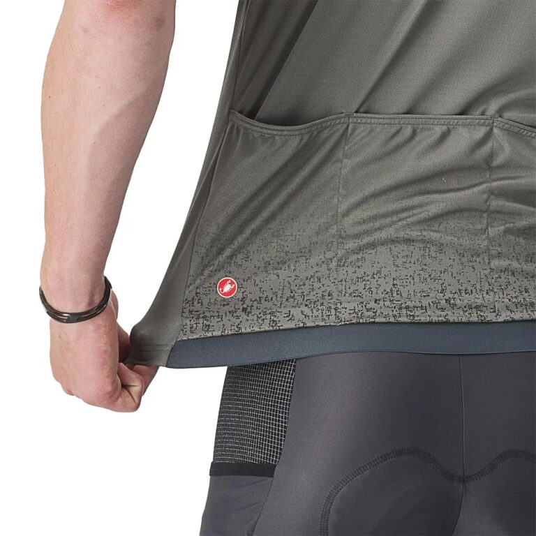 Castelli Unlimited Entrata Short Sleeve Jersey M Travertine Grey / Forest Grey - XL Travertine Grey / Forest Grey - Image 3