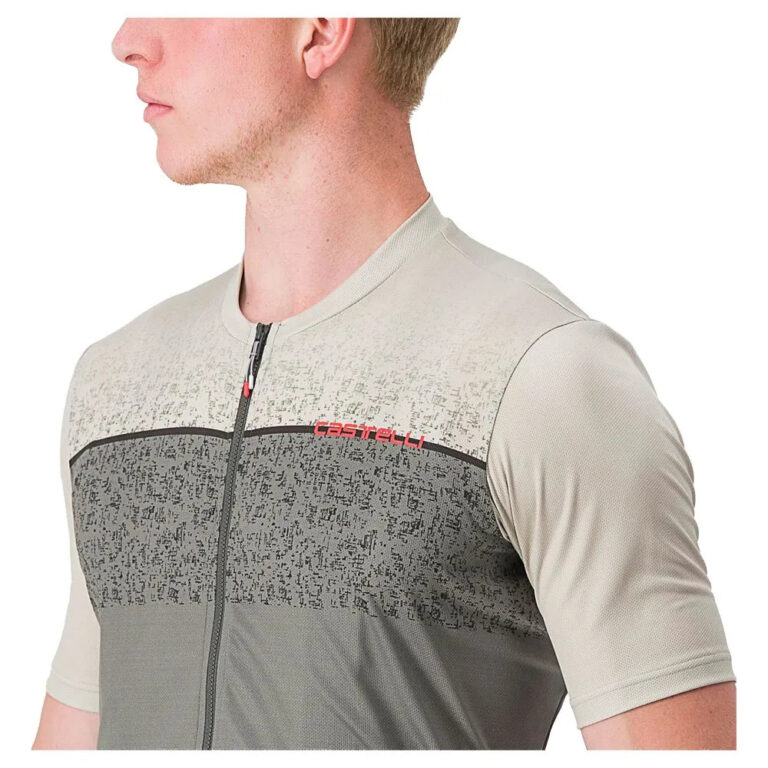 Castelli Unlimited Entrata Short Sleeve Jersey M Travertine Grey / Forest Grey - XL Travertine Grey / Forest Grey - Image 4