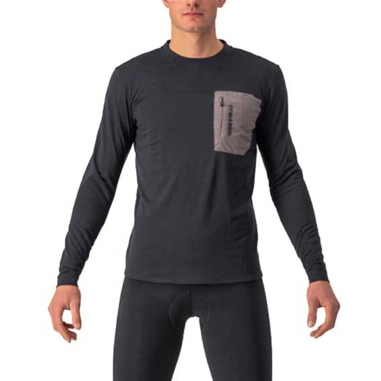 Castelli Unlimited Merino Long Sleeve Jersey M Light Black / Nickel Grey - XL Light Black / Nickel Grey