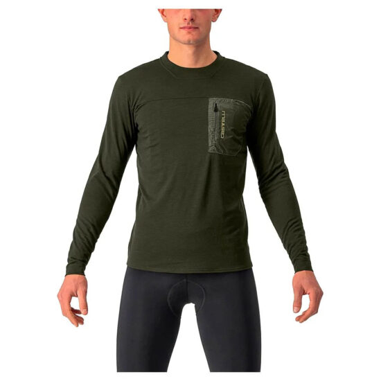 Castelli Unlimited Merino Long Sleeve Jersey M Military Green - XL Military Green