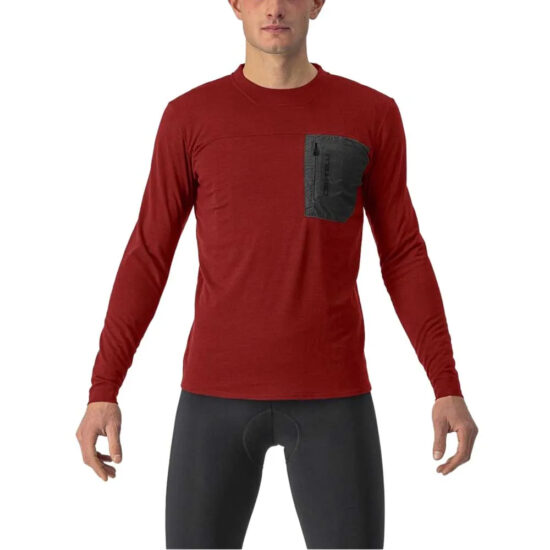 Castelli Unlimited Merino Long Sleeve Jersey M Red Ocre / Dark Grey