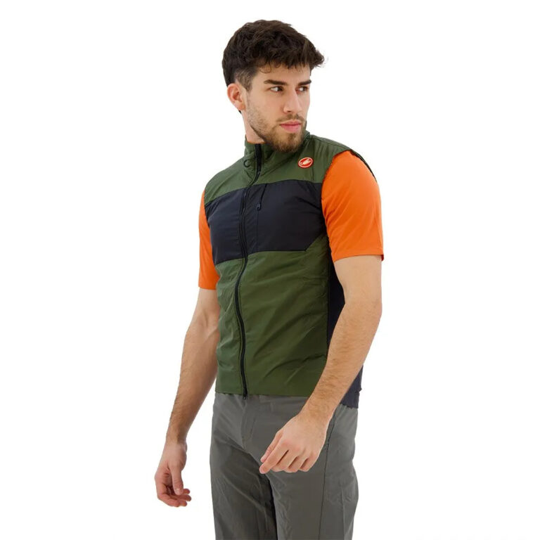 Castelli Unlimited Puffy Gilet M Light Military Green / Dark Grey / Brilliant Orange - 2XL Light Military Green / Dark Grey / Brilliant Orange - Image 3