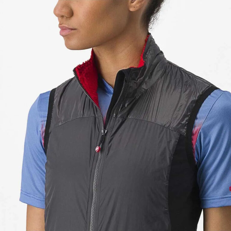 Castelli Unlimited Puffy Gilet XS Dark Heather Grey / Red - XL Dark Heather Grey / Red - Image 3