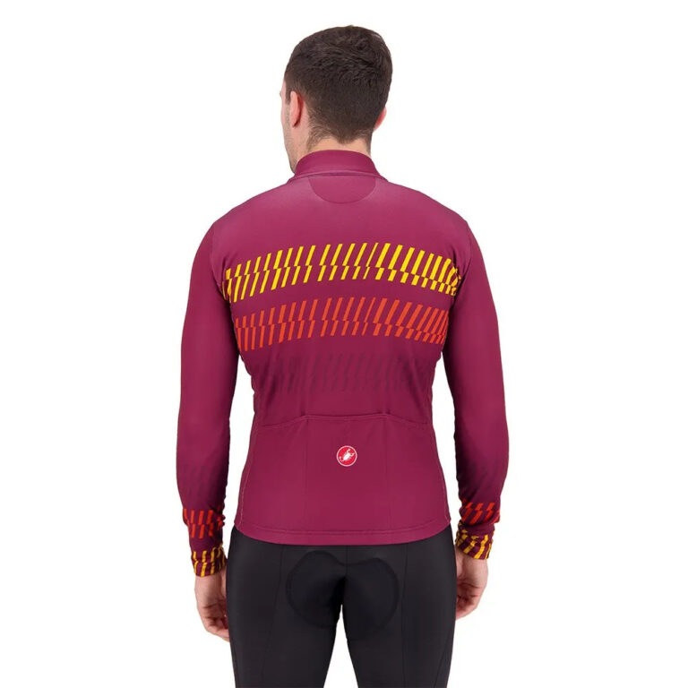 Castelli Unlimited Thermal Long Sleeve Jersey M Bordeaux / Goldenrod / Orange - 3XL Bordeaux / Goldenrod / Orange - Image 2