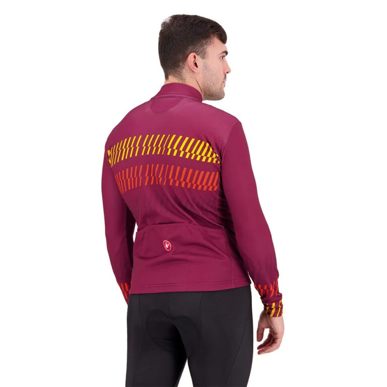 Castelli Unlimited Thermal Long Sleeve Jersey M Bordeaux / Goldenrod / Orange - 3XL Bordeaux / Goldenrod / Orange - Image 4