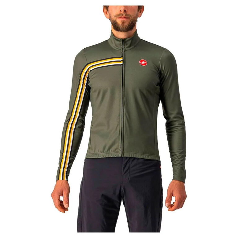 Castelli Unlimited Thermal Long Sleeve Jersey XS Military Green / Goldenrod - 2XL Military Green / Goldenrod