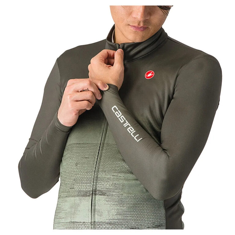 Castelli Unlimited Thermal Long Sleeve Jersey 2XL Deep Green - Image 4