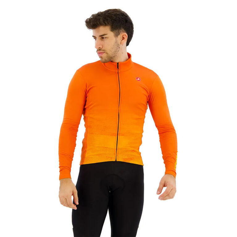 Castelli Unlimited Thermal Long Sleeve Jersey M Orange Rust