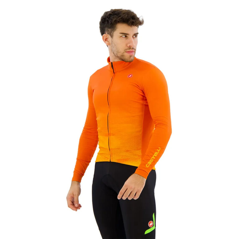 Castelli Unlimited Thermal Long Sleeve Jersey M Orange Rust - Image 3