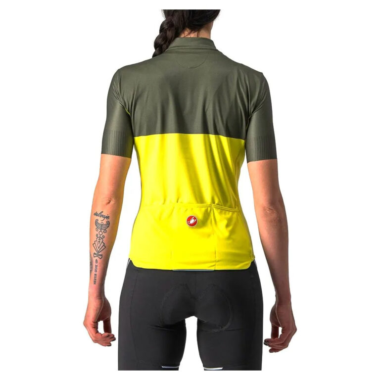 Castelli Velocissima Short Sleeve Jersey S Sulphur / Military Green - M Sulphur / Military Green - Image 2