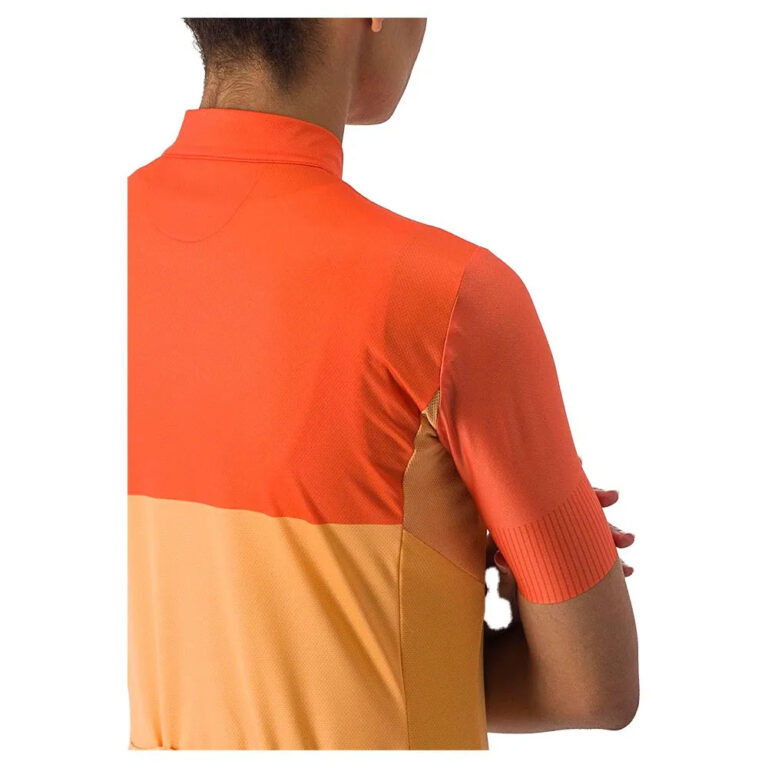 Castelli Velocissima Short Sleeve Jersey S Soft Orange / Scarlet Ibis - L Soft Orange / Scarlet Ibis - Image 4