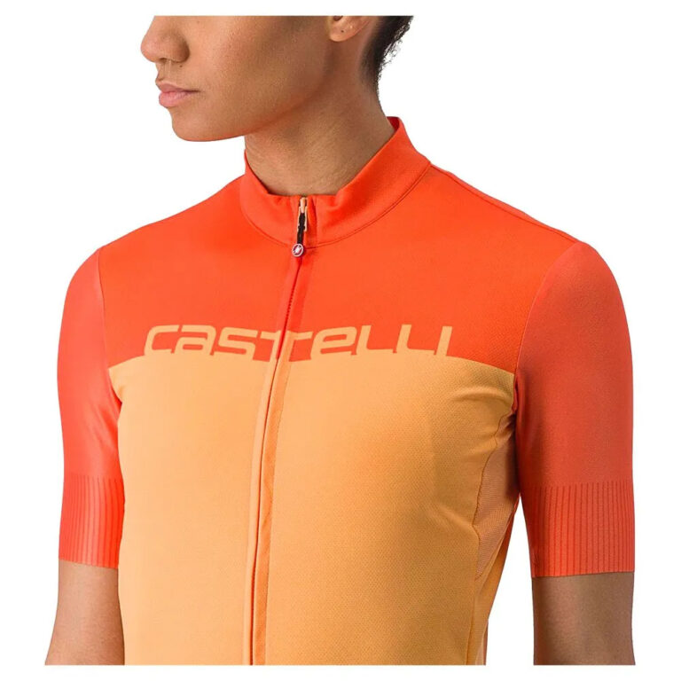 Castelli Velocissima Short Sleeve Jersey S Soft Orange / Scarlet Ibis - L Soft Orange / Scarlet Ibis - Image 5