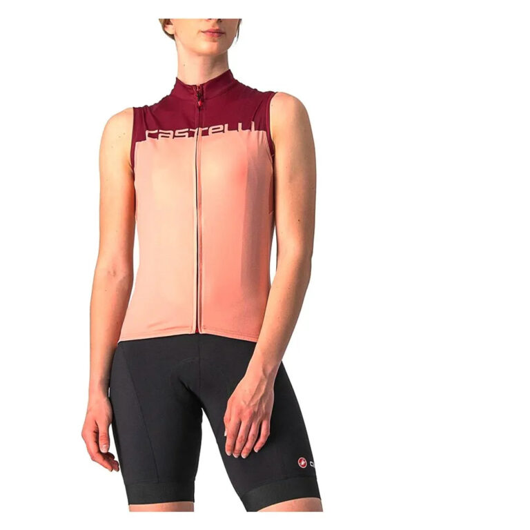 Castelli Velocissima Sleeveless Jersey S Blush / Bordeaux - XL Blush / Bordeaux