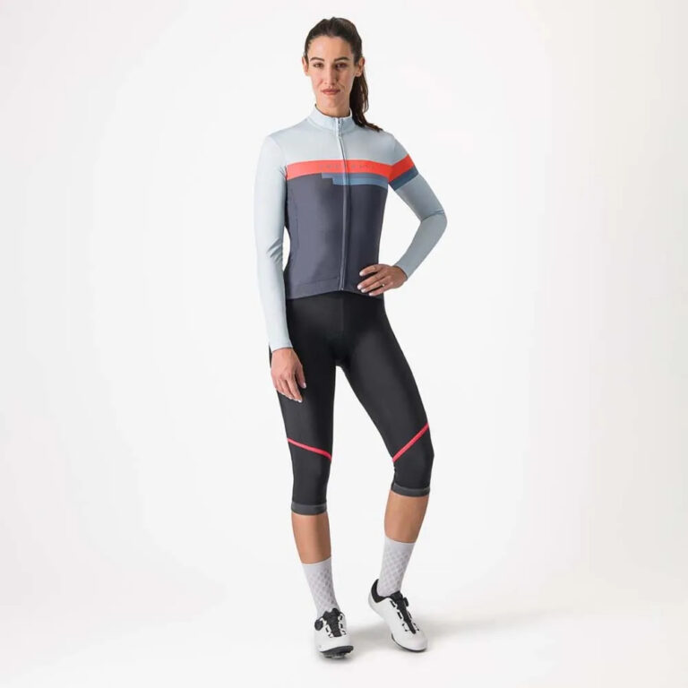 Castelli Velocissima Thermal 3/4 Bib Tights XS Black / Hibiscus - XL Black / Hibiscus - Image 5