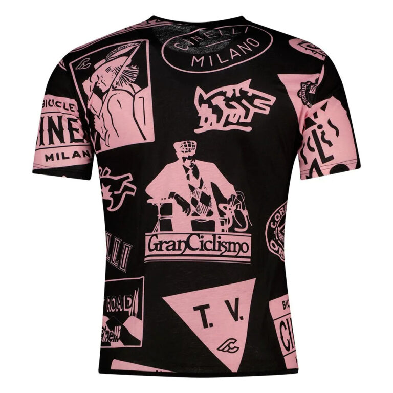 Cinelli Gravel Tech Short Sleeve T-shirt XS Black / Pink - EU 35-37 Black / Pink - Image 3