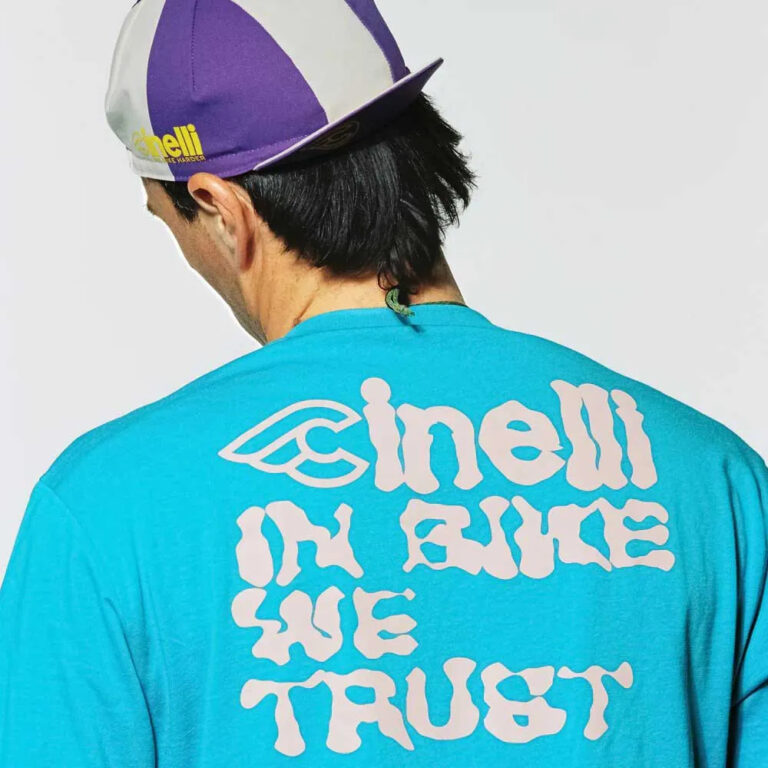 Cinelli In Bike We Trust Short Sleeve T-shirt M Sky Blue - L Sky Blue - Image 4