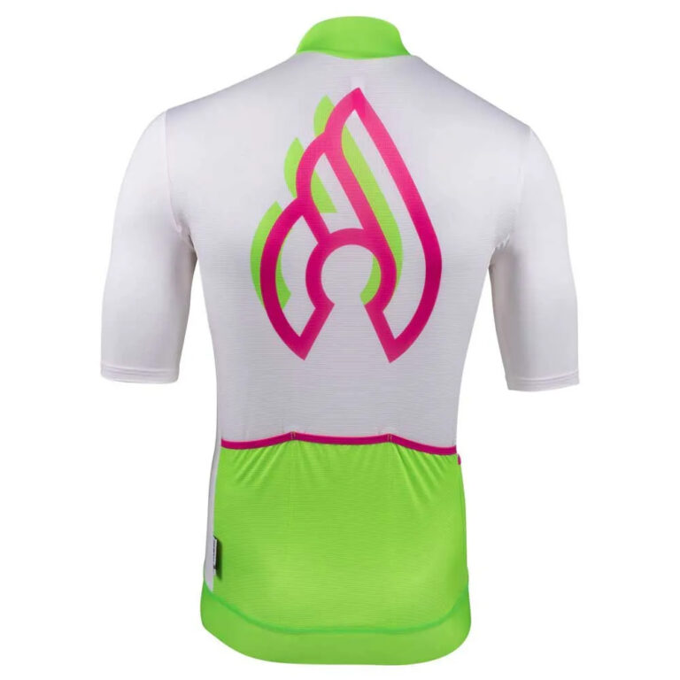 Cinelli Tempo Short Sleeve Jersey M Off White / Gombo Green / Magenta - L Off White / Gombo Green / Magenta - Image 2