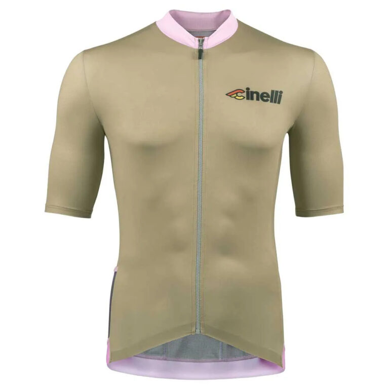 Cinelli Tempo Short Sleeve Jersey S Sepia / Pink Nice - L Sepia / Pink Nice