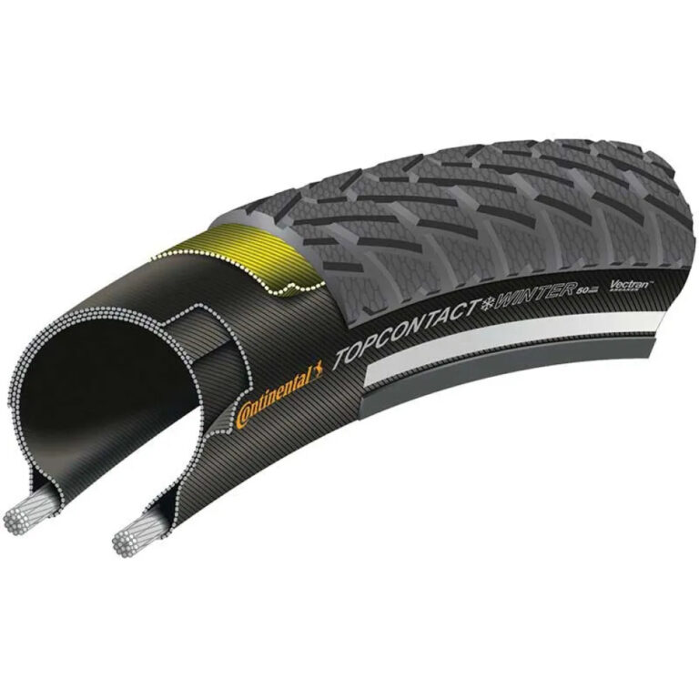 Continental Top Contact II Winter Premium Tubeless 700C X 42 Urban Tyre 700C x 42 Black - Image 2