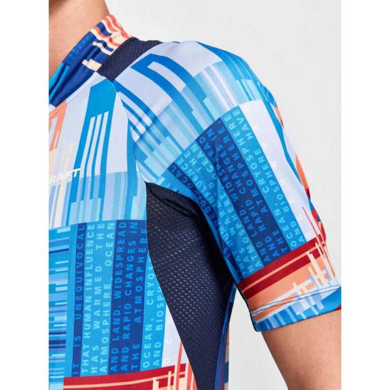 Craft ADV Endur Graphic Short Sleeve Jersey S Blaze / Multi - XL Blaze / Multi - Image 5