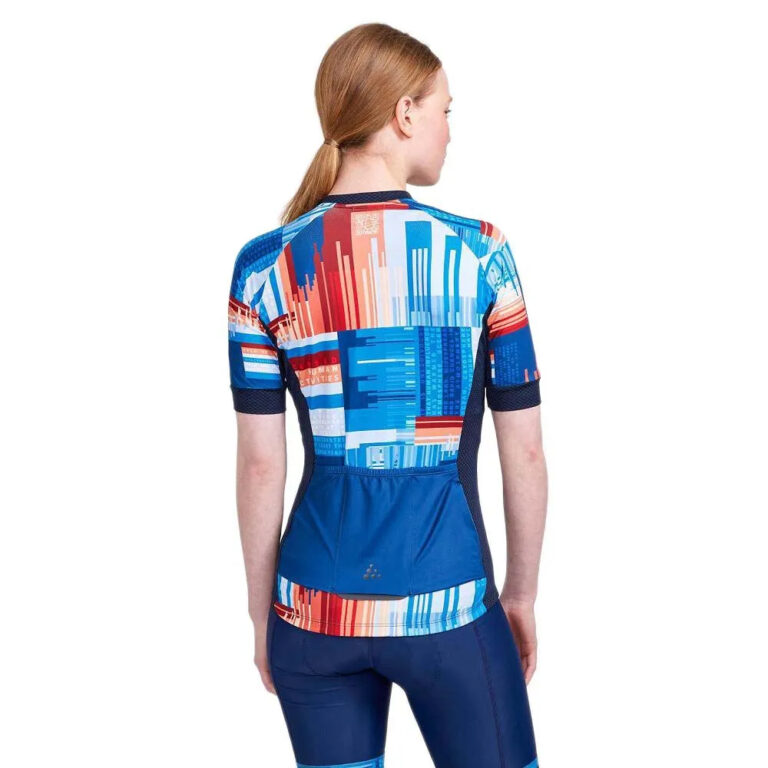 Craft ADV Endur Graphic Short Sleeve Jersey XS Blaze / Multi - L Blaze / Multi - Image 2