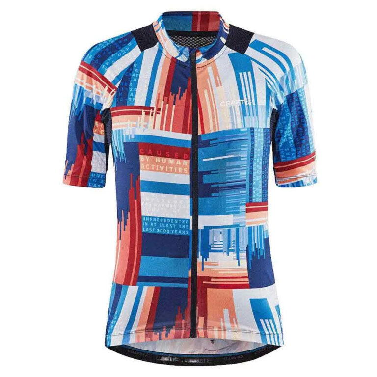 Craft ADV Endur Graphic Short Sleeve Jersey XS Blaze / Multi - L Blaze / Multi - Image 3