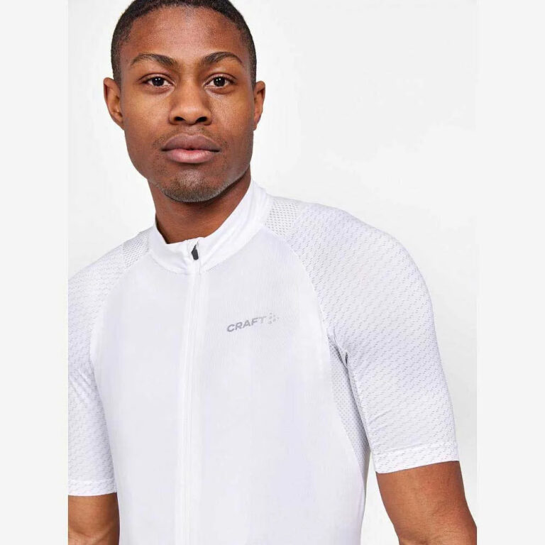 Craft ADV Endur Lumen Short Sleeve Jersey S Ash White / Flumino - 2XL Ash White / Flumino - Image 4